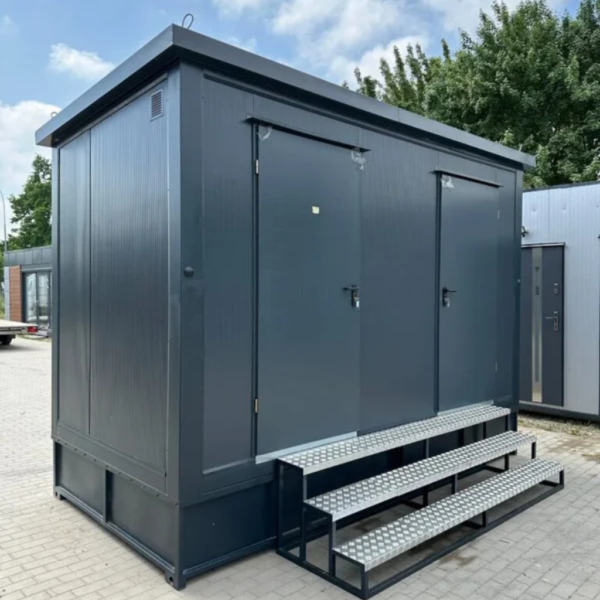 cabine sanitaire avec douche Cabine sanitaire double 4,00 × 2,00 m avec douche et réservoir