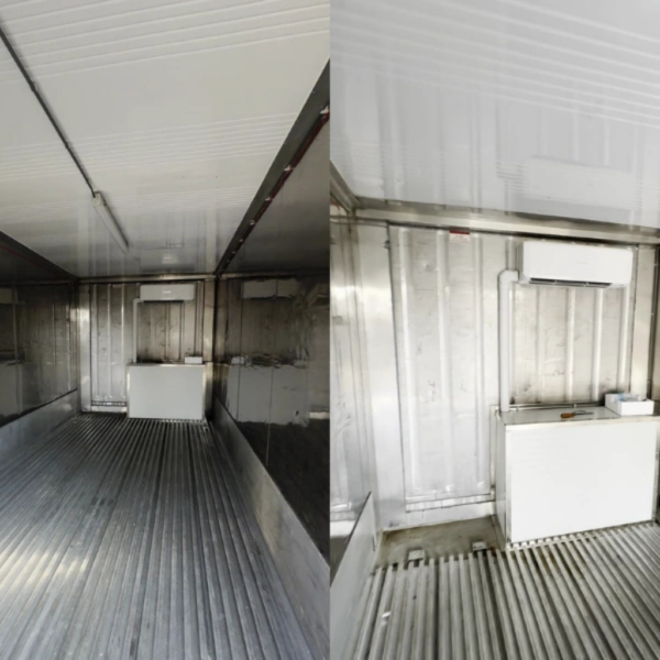 Container isotherme 20 pieds avec climatisation réversible et éclairage LED