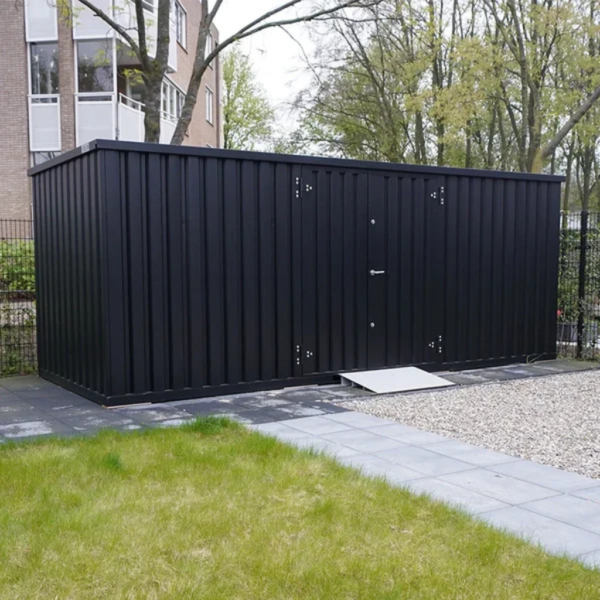 Conteneur de stockage de 5 x 2 mètres – avec double porte Conteneur de stockage 5 × 2 m avec double porte latérale – 10 m²